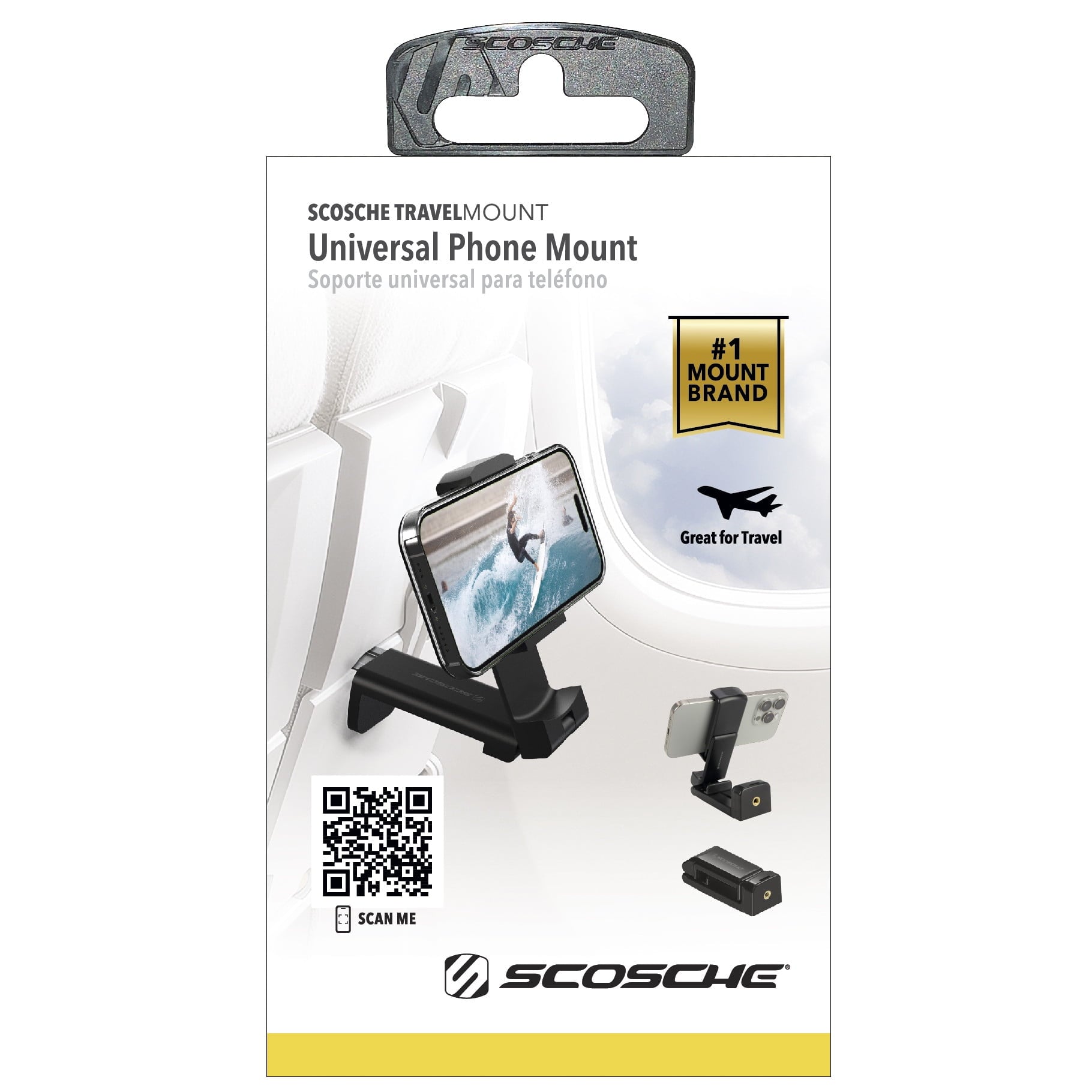 SUHTRVL-SP1 Universal 360° Adjustable Lightweight, Compact Travel Phone Mount or Stand Black