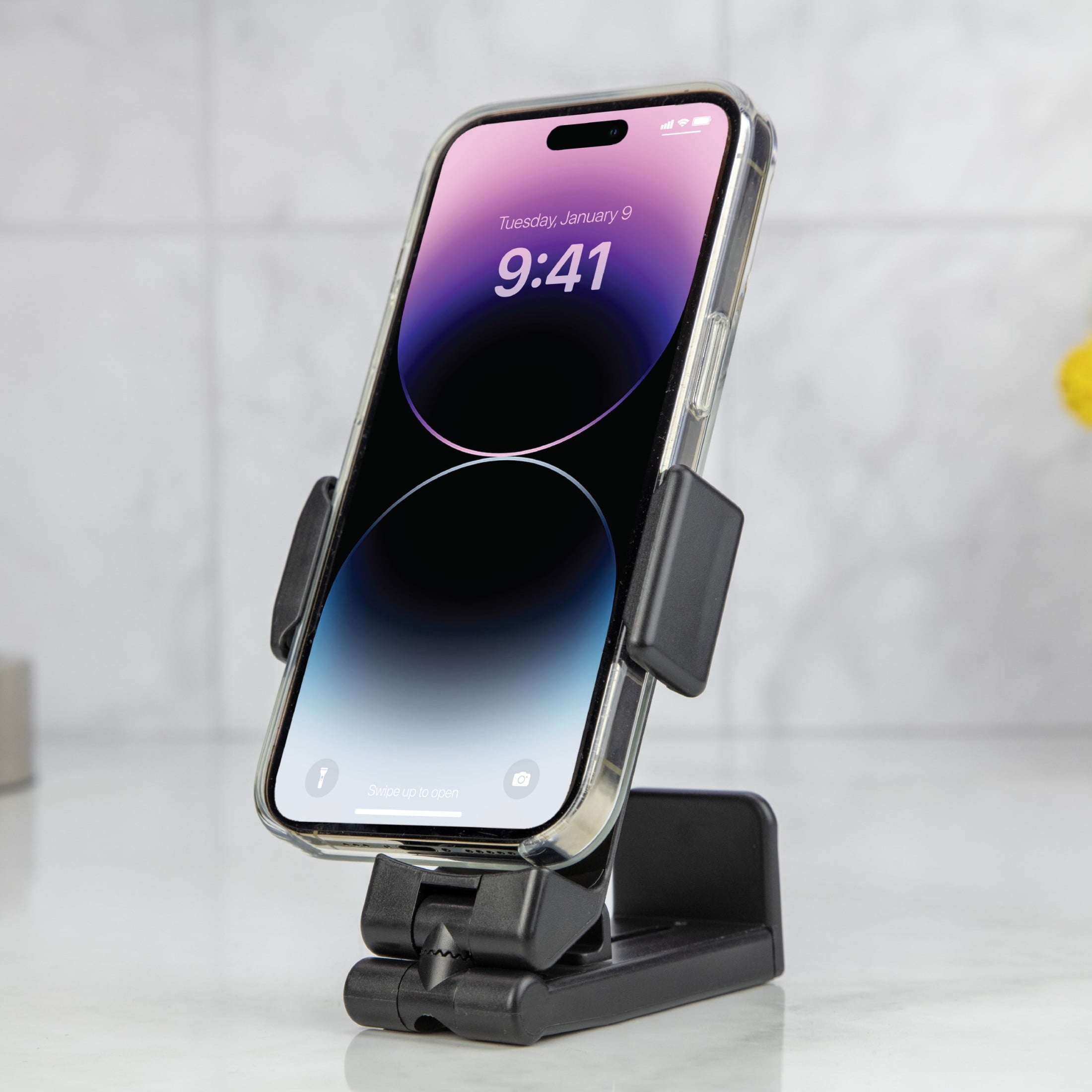 SUHTRVL-SP1 Universal 360° Adjustable Lightweight, Compact Travel Phone Mount or Stand Black