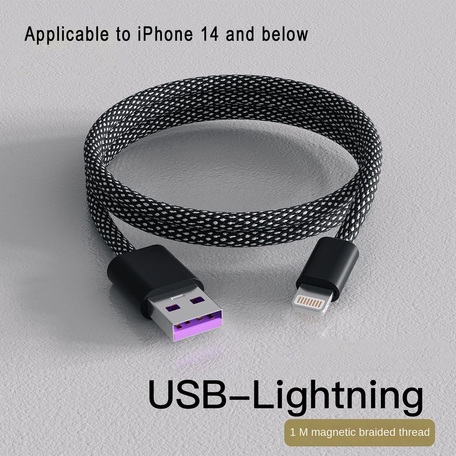 USB C Charger Cable, 100W Magnetic Type C Charging Cable, USB C to USB C Cable, 1M Type C Fast Charging Cord Nylon Braided
