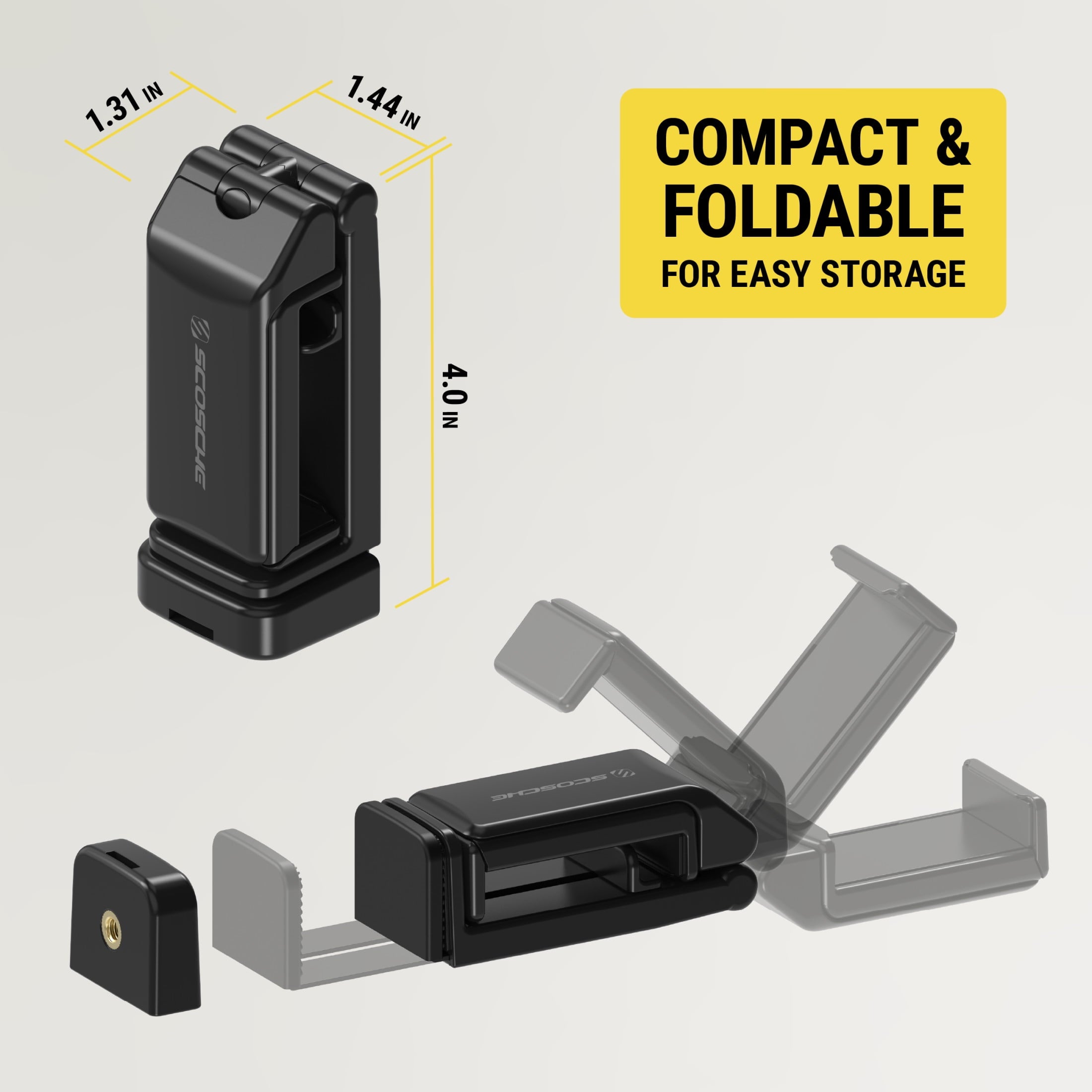 SUHTRVL-SP1 Universal 360° Adjustable Lightweight, Compact Travel Phone Mount or Stand Black