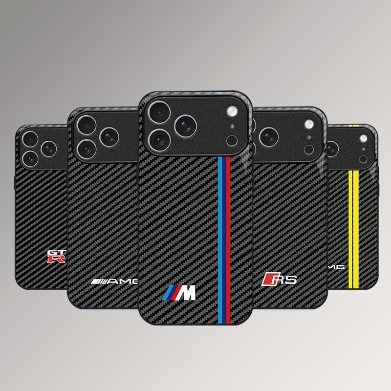 For Iphone 17/16/15/14/13/12/11 Air/Pro/Promax/Plus Carbon Fiber Texture Mirror Mobile Phone Case Glass Case 995