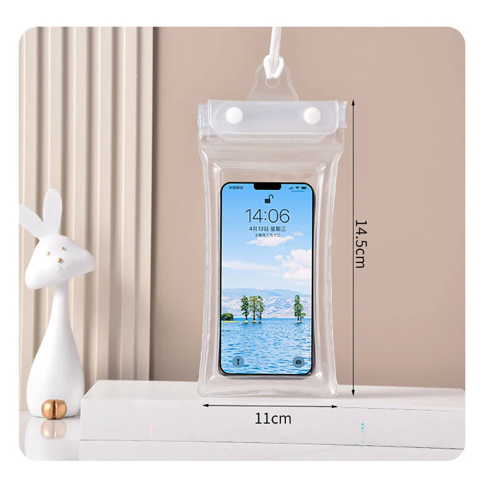 Waterproof Phone Case Pouch Swimming Floating Bag Cover for Iphone 13 14 15 16 Pro Samsung S23 S25 Xiaomi Huawei below 6.8''